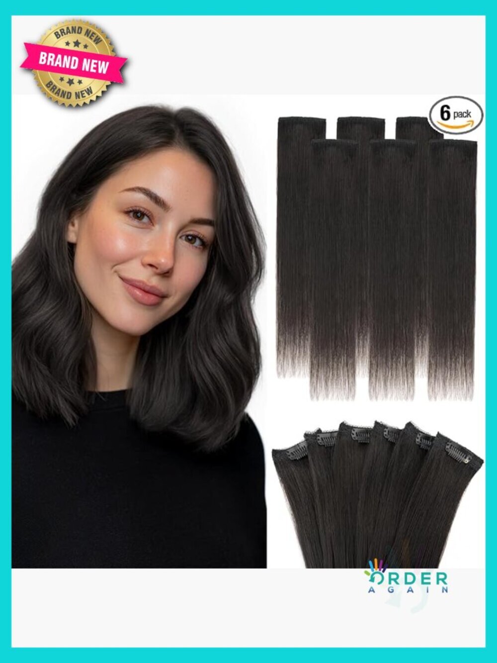 6 Clips Mini Real Human Hair Extensions 10 Inch Lightweight Volume Boost